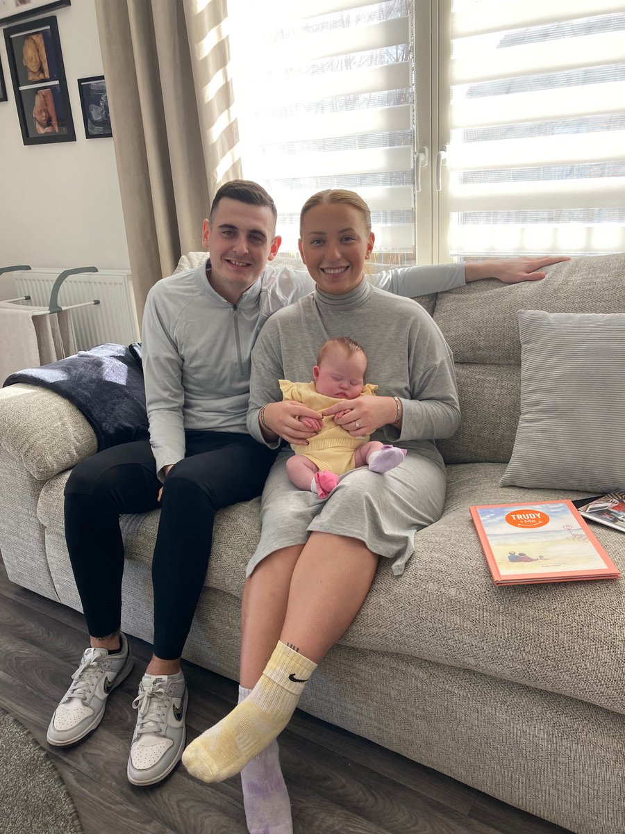 DSSLauraT's tweet photo. Love these visits, new babies and families😊Even baby Maeva  is Wearing lots of socks🥰💛💙@DSScotland 
#WDSD2023 #TakeAStepForward 
#Trudy&amp;Me https://t.co/56zytUDpGN