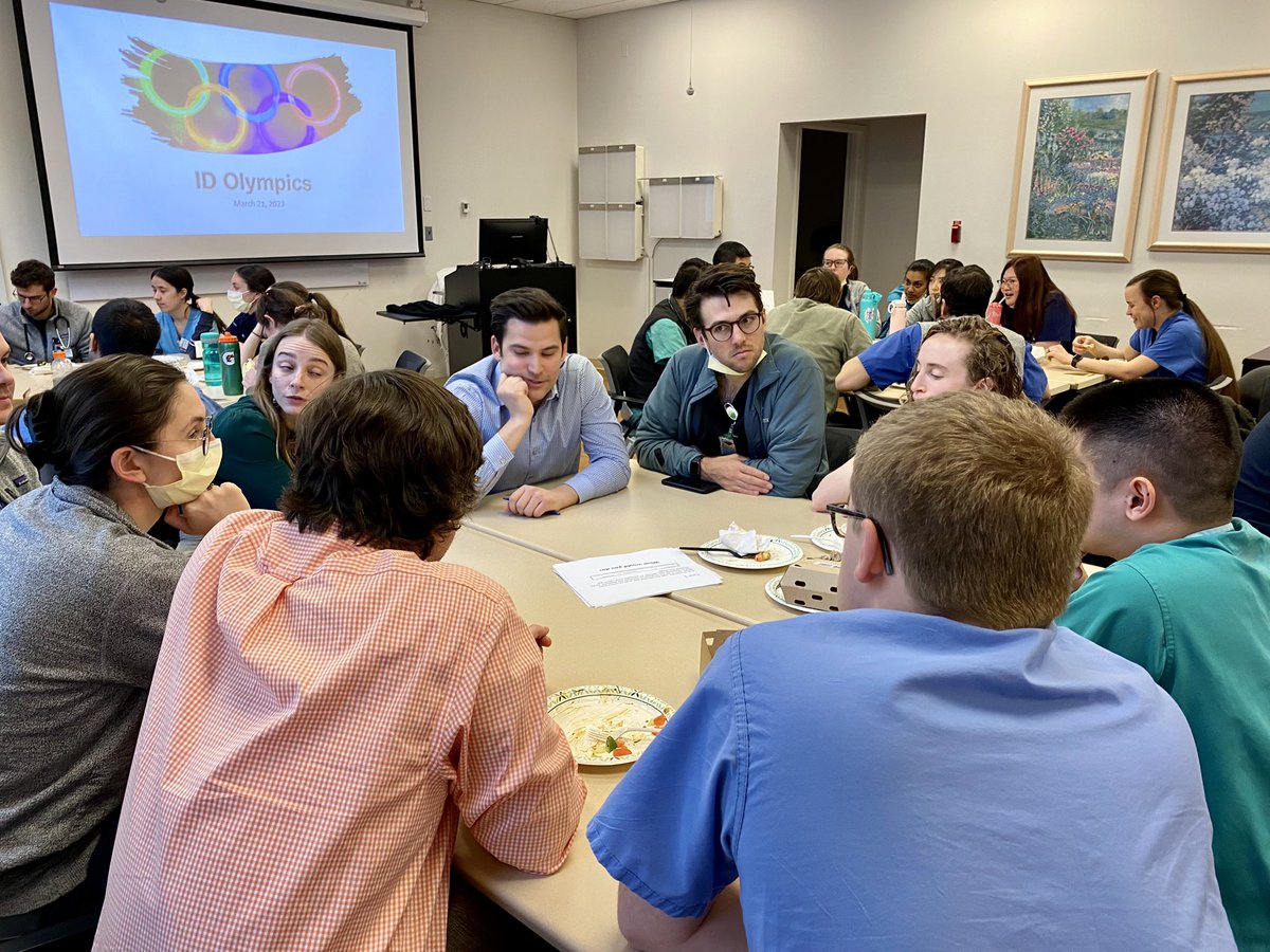 jeffIDfellows's tweet photo. First annual ID Olympics for the Internal Medicine residents, hosted by our rockstar ID fellows! 

🥇Gold medalists: the “Diffs”
🥈Silver medalists: “Sassy spirochetes”
🥉Bronze medalists: “Rabid rascals”
🦠 Honorable mention: “Fungus Among Us”
 
#IDfellows #IDtwitter https://t.co/B4aLeDNML9