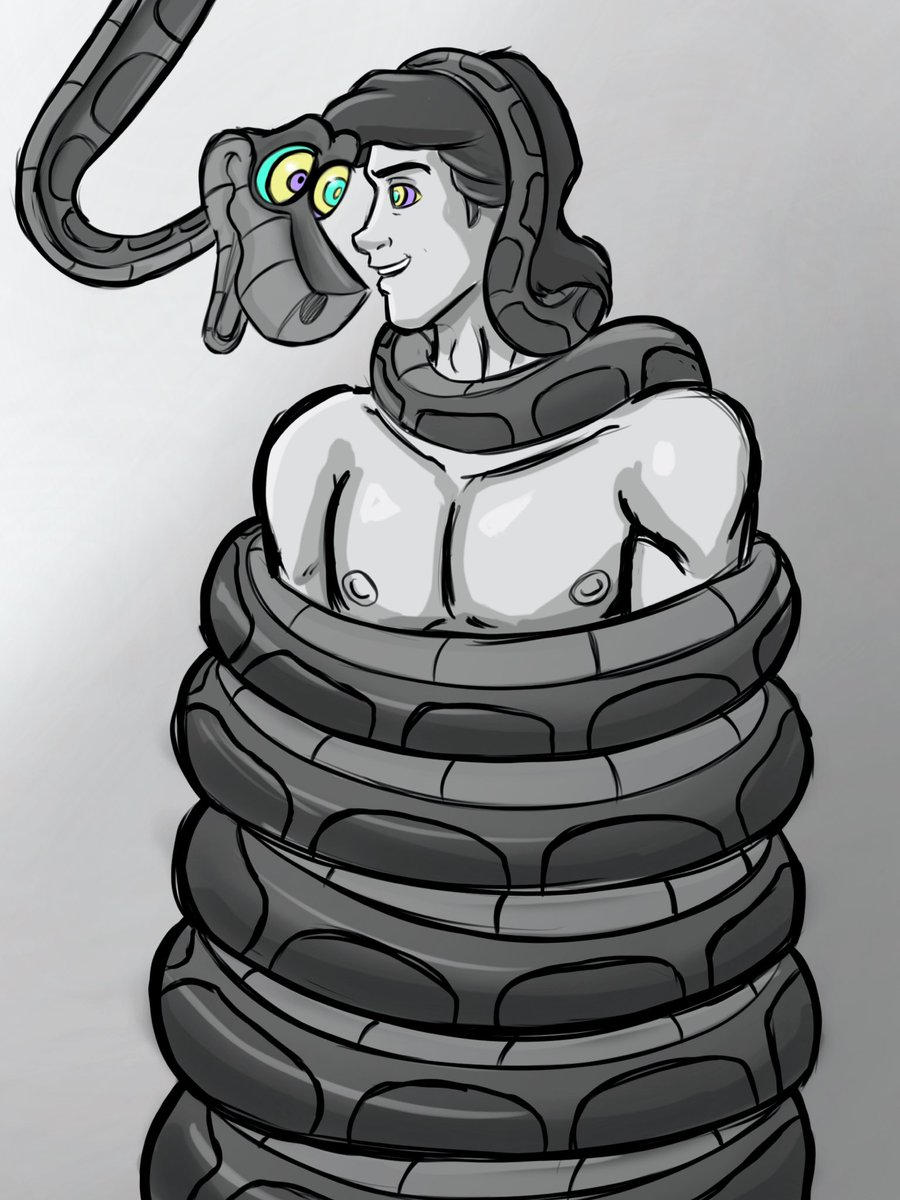 sanyxhot's tweet photo. Sketch 
Kaa and Eric (The little mermaid).
#kaa #hypnosis #Hipnosis https://t.co/RD1UCfqL4T