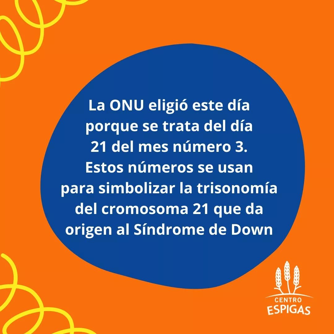 CentroEspigas's tweet photo. La Asamblea General de las Naciones Unidas en diciembre de 2011, designó el 21 de marzo como el Día Mundial del Síndrome de Down.
Esta fecha busca generar mayor conciencia pública sobre este síndrome y  resaltar las valiosas contribuciones de las personas con discapacidad. https://t.co/HH8TMjH9Yh