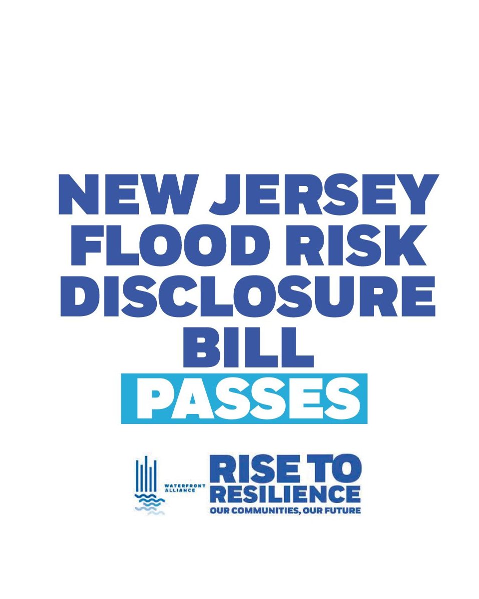 Tyler Taba (@tylertabawa) on Twitter photo Yesterday, New Jersey officially passed one the nation's strongest flood risk "right to know" laws in the nation!
Big shoutout to all the #Rise2Resilience partners who have championed this legislation - <a href="/OurWaterfront/">Waterfront Alliance</a>, <a href="/NewJerseyFuture/">New Jersey Future</a>, <a href="/NRDC/">NRDC 🌎🏡</a>, <a href="/NJLCV/">New Jersey LCV</a>, <a href="/DelRivCoalition/">Coalition for the Delaware River Watershed</a>, and more! Yesterday, New Jersey officially passed one the nation's strongest flood risk "right to know" laws in the nation!
Big shoutout to all the #Rise2Resilience partners who have championed this legislation - <a href="/OurWaterfront/">Waterfront Alliance</a>, <a href="/NewJerseyFuture/">New Jersey Future</a>, <a href="/NRDC/">NRDC 🌎🏡</a>, <a href="/NJLCV/">New Jersey LCV</a>, <a href="/DelRivCoalition/">Coalition for the Delaware River Watershed</a>, and more!