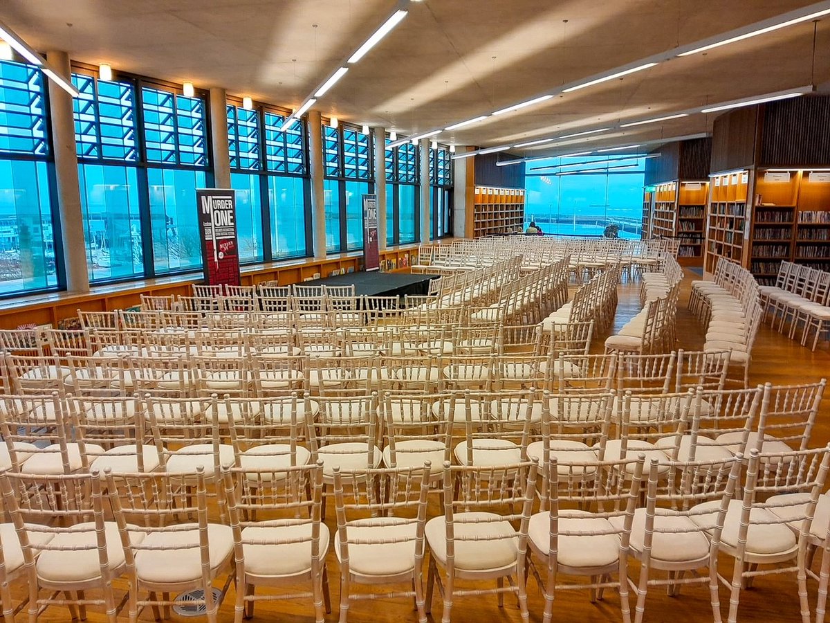 dlrLexIcon's tweet photo. All set for @HarlanCoben's event as part of @MurderOneFest in #dlrLexIcon tonight. 

#Murderone23 #DunLaoghaire #crimewriters https://t.co/AWC91qICFk