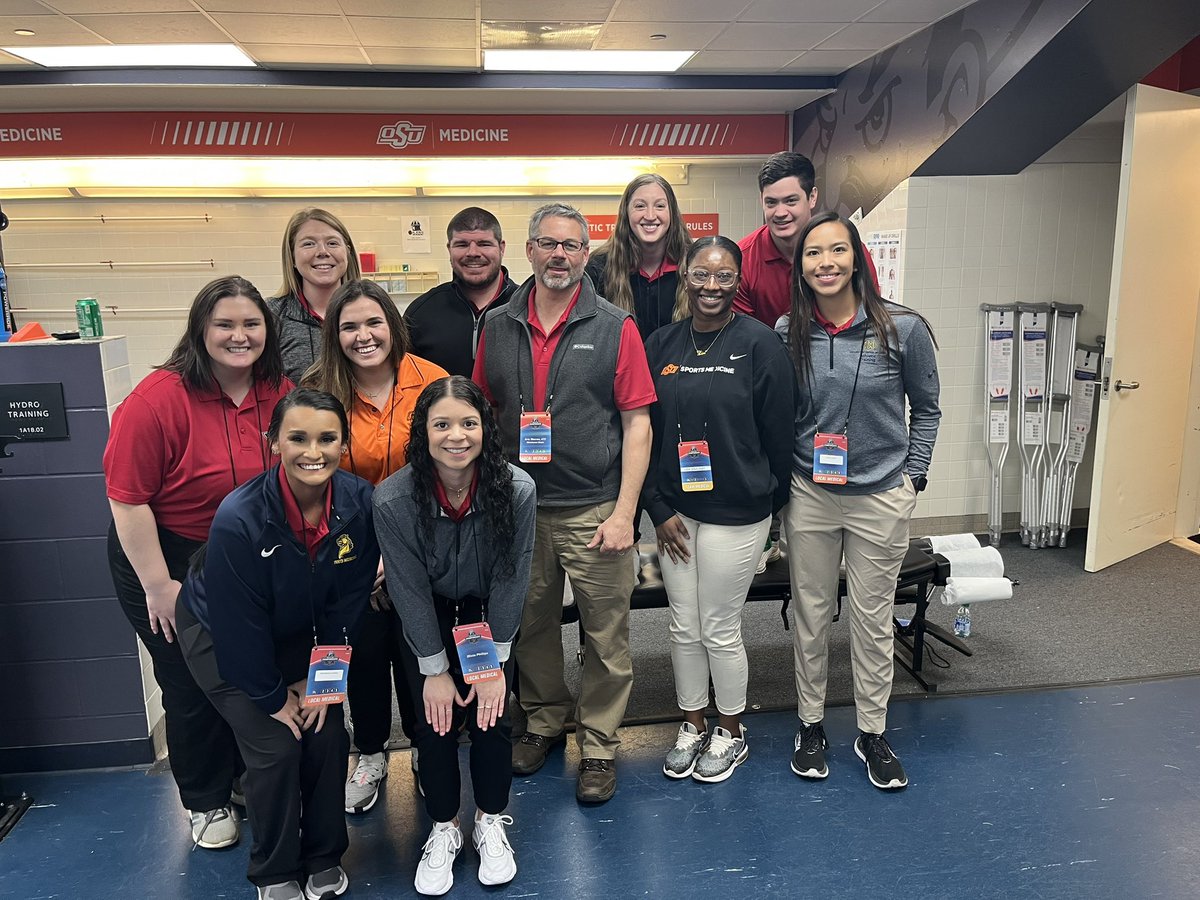 OKStateMAT's tweet photo. Last week @OSUAthletics hosted the NCAA Wrestling Championships!
It was an excellent week and a wonderful opportunity for students from across Oklahoma to come together through sport.
#ncaa #ncaawrestling #bok #athletictraining #matstudent #gopokes #okstatemat #natm2023 #natm https://t.co/oTp1BpIO9S