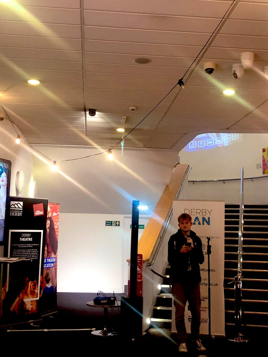 NatalieNat_Chan's tweet photo. It’s buzzing at @DerbyTheatre today, so proud my wonderful colleagues @derby_can @ReimagineDerby @SamRushton123 for bringing together so many amazing voices and stories in our community for #WorldPoetryDay https://t.co/AdXSMYj62J