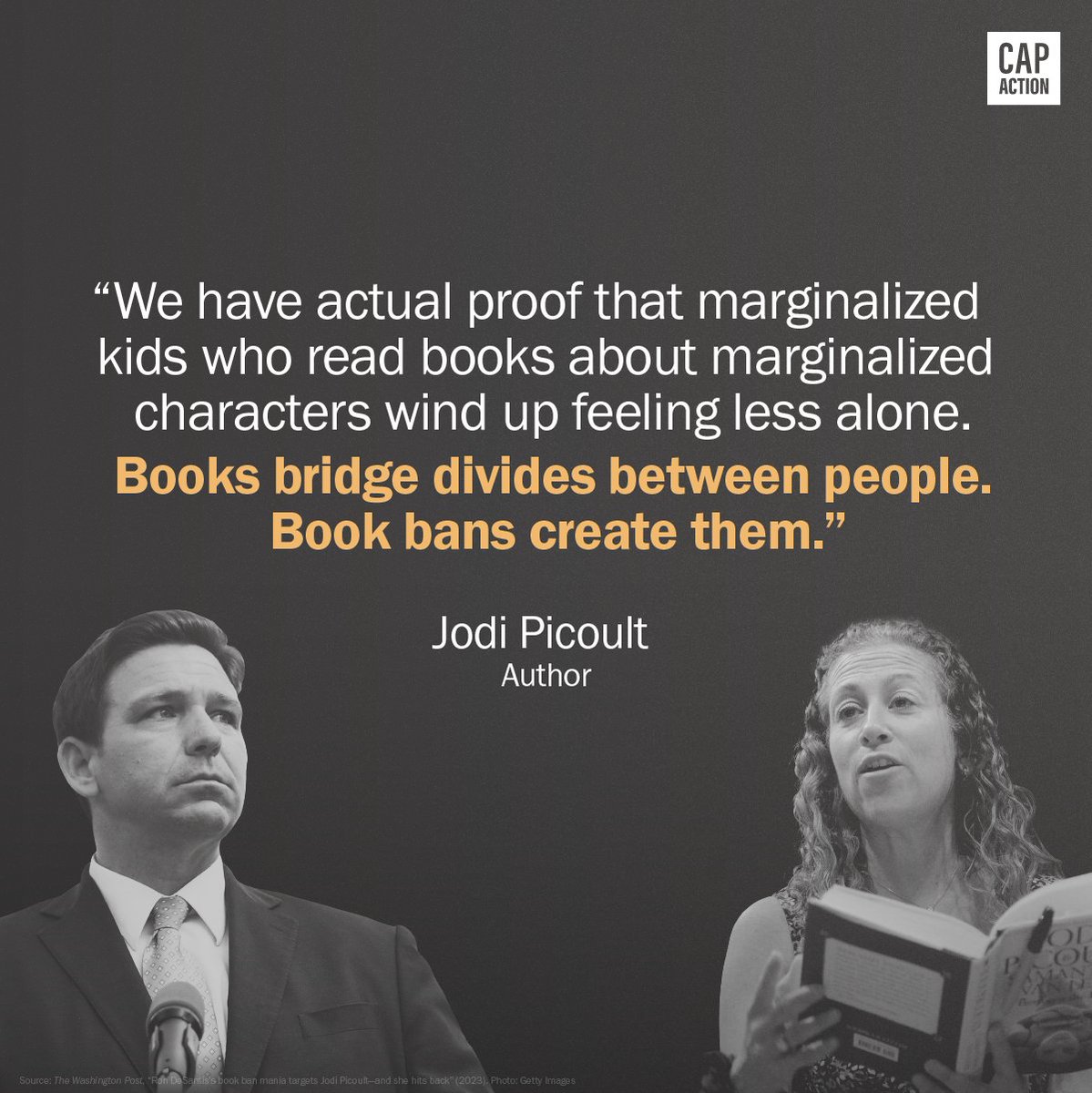 CAPAction's tweet photo. We're with @JodiPicoult: Americans deserve better than extreme book bans. https://t.co/1z7zpu8THy