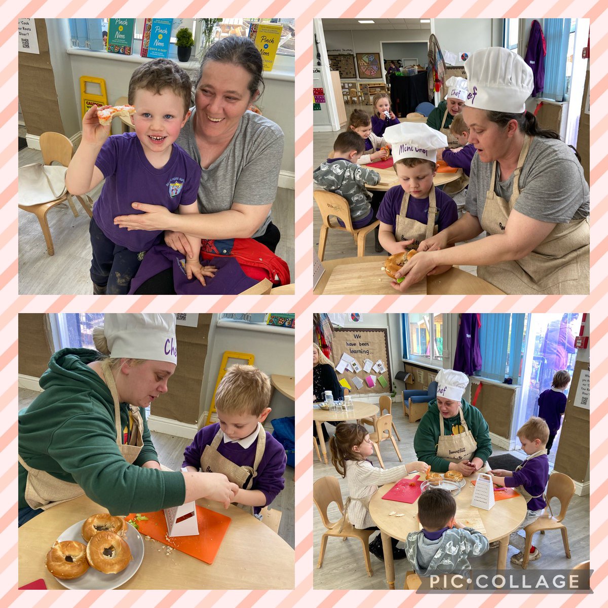 beancrossELC's tweet photo. Today the red group were #MarvellousMiniChefs 👩🏼‍🍳👨🏻‍🍳❤️ We made delicious pizza bagels, with help from some mummies, and have taken ingredients to make these at home 🍕 https://t.co/ANXNnh28qd