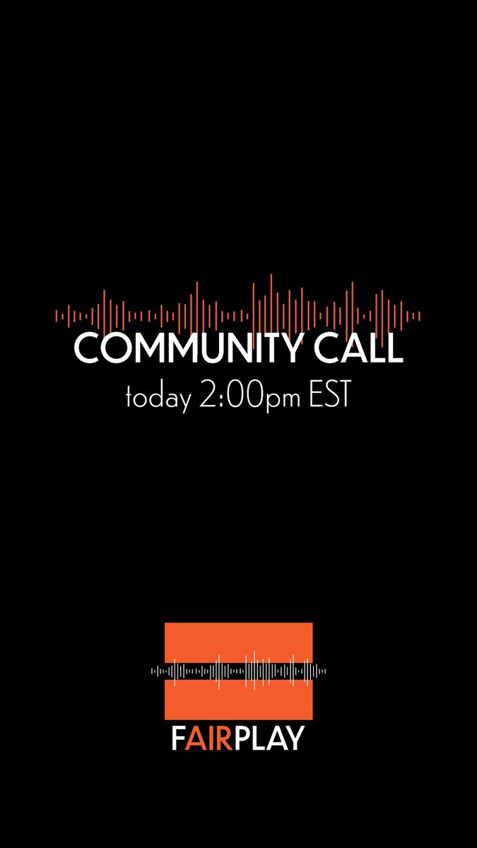 Community call today at 2pm EST! DM us if you'd like to join.