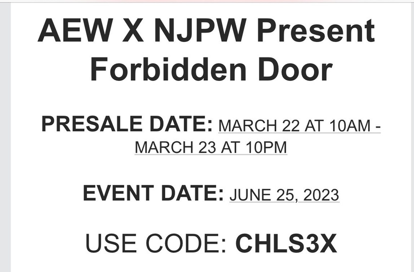 WrestleTix on Twitter "For whatever it's worth, this has the