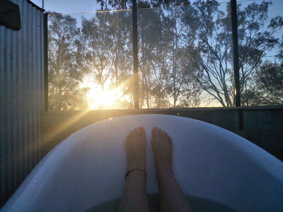 A3 travelling through outback Australia I have had some amazing experiences. A luxury mud bath while watching the sunset in Eulo was perhaps one of the most unexpected, and wonderful, experiences. I try to finish every trip there now 
#TRLT #outbackqueensland