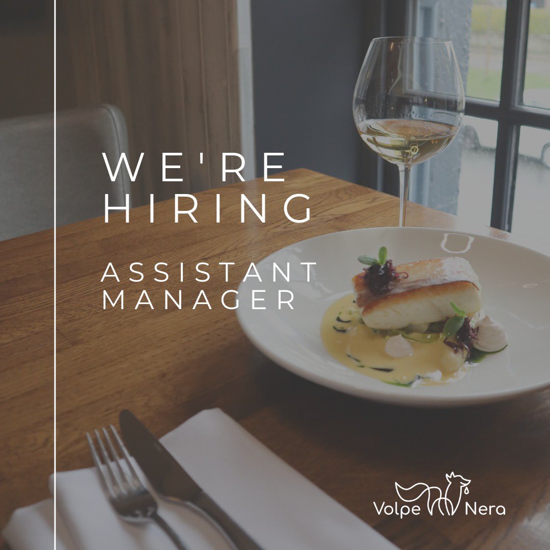join our small dynamic team and support the day-to-day running of volpe nera. the potential candidate will have at least 2 years experience in a similar role and a strong passion for food, wine and customer service ⭐ for more information, 📧 info@volpenera.ie. #dublinjobs