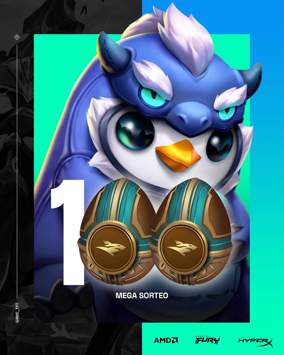 SORTEO 100 huevitos de TFT | #LeaguePartner #LPP

Gana uno de los 10 códigos que incluyen 10 huevitos de TFT de las serie 1-8!

Pasos para participar:
🔸Follow <a href="/maikeltft/">ISG Maikel</a> y <a href="/FritzKreisler1/">FRITZ</a>
🔸🔁RT y ❤️a este Twitt
🔸Etiqueta a 2 amigos

⏰Fin: 28/03/2023