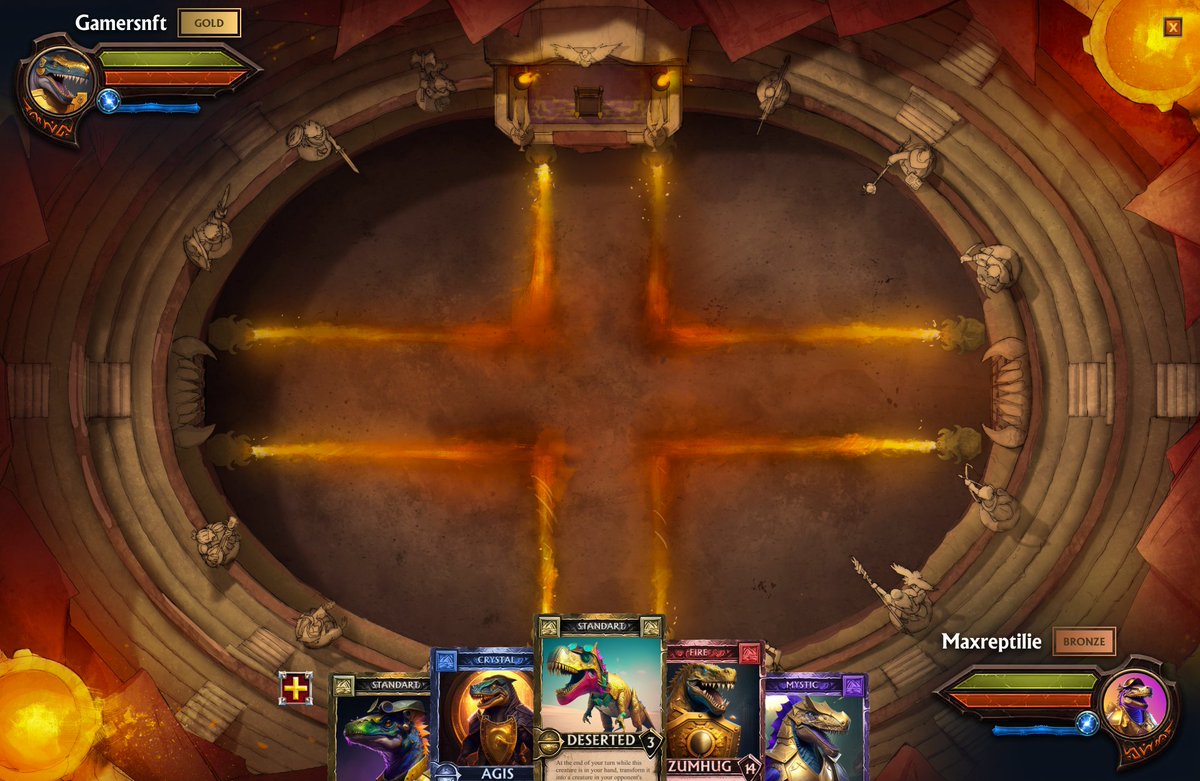 olympreptiles's tweet photo. A fiery arena, where for every wrong action your reptile will hit someone else's card, will you withstand the blow and pump your cards to the maximum, we'll meet in the game!🫡

#olympofreptiles https://t.co/bp0hDAJ4jb