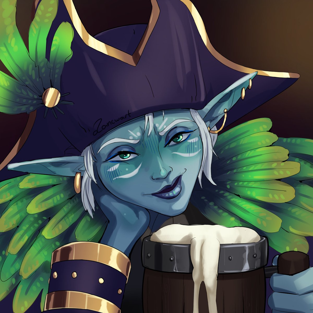 d4ncwart's tweet photo. @EllirhShaan I don't have any elfs myself, but I have lot of art of these high-class elfs from @.NarrativeDeclar 's shows #rotgrind and #warhams https://t.co/Zl4pbof8oA