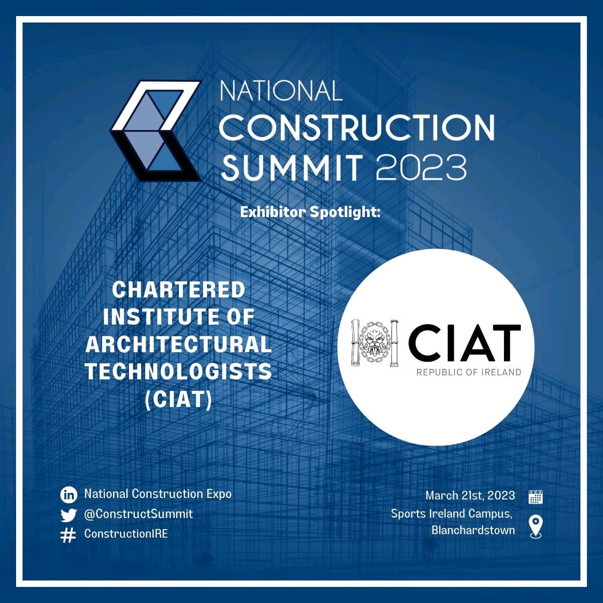 Ruby Architectural (@rubytectural) on Twitter photo Absolutely brilliant day at the National Construction Summit today. Well done to all involved!
<a href="/CIATIreland/">CIAT Republic of Ireland Centre</a> <a href="/ConstructSummit/">National Construction Summit</a> Absolutely brilliant day at the National Construction Summit today. Well done to all involved!
<a href="/CIATIreland/">CIAT Republic of Ireland Centre</a> <a href="/ConstructSummit/">National Construction Summit</a>
