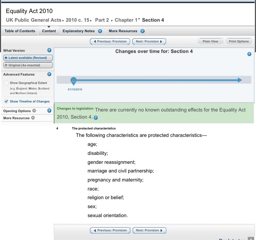 helen___ross's tweet photo. @thegradmedic The protected characteristics are those expressly detailed below:

To show direct pay discrimination under the EqA 2010, you’d need to evidence a disparity in treatment between someone with one of these characteristics and a ‘comparator’ (someone without) xx https://t.co/uAlfCsyBzk