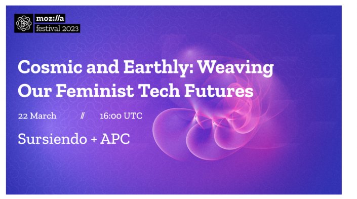 froatosebe's tweet image. Register, attend #FeministInternet #MozFest @sursiendo @APC_News workshop 22 March, weaving a digital quilt for feminist, just and sustainable tech futures apc.org/en/news/naviga…
 ~ @superrrnetwork workshop 24 March "Towards Feminist Digital Futures" Register to secure your spot