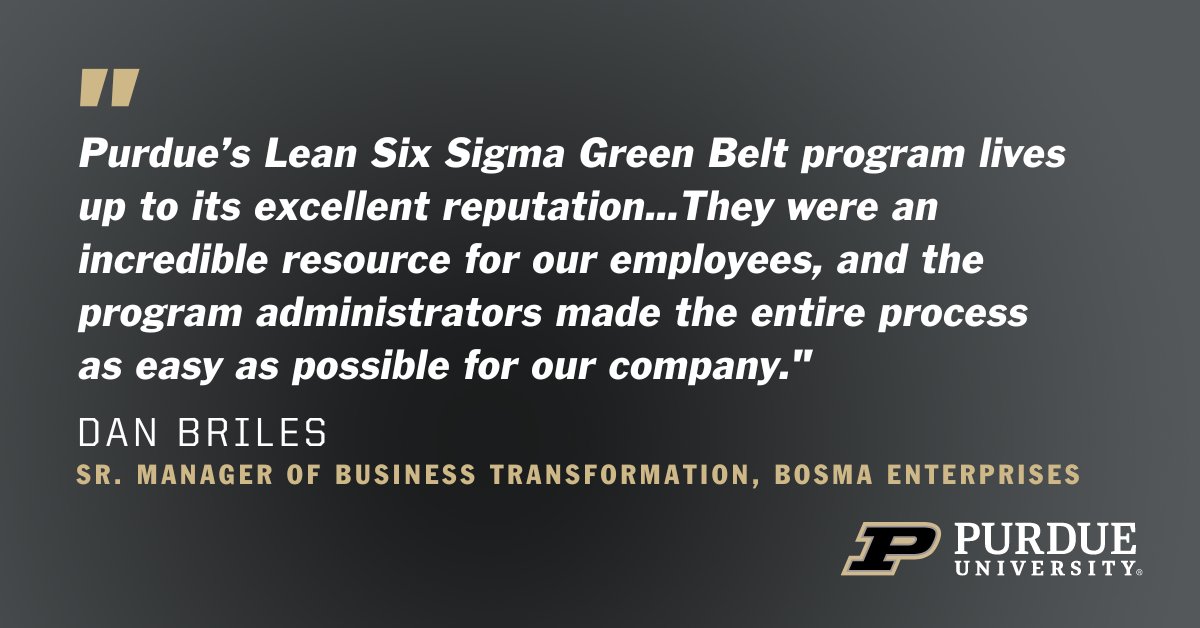 PurdueProfDev's tweet image. See how we&apos;re helping companies improve processes with our Lean Six Sigma courses for employees: bit.ly/3pW6pfD