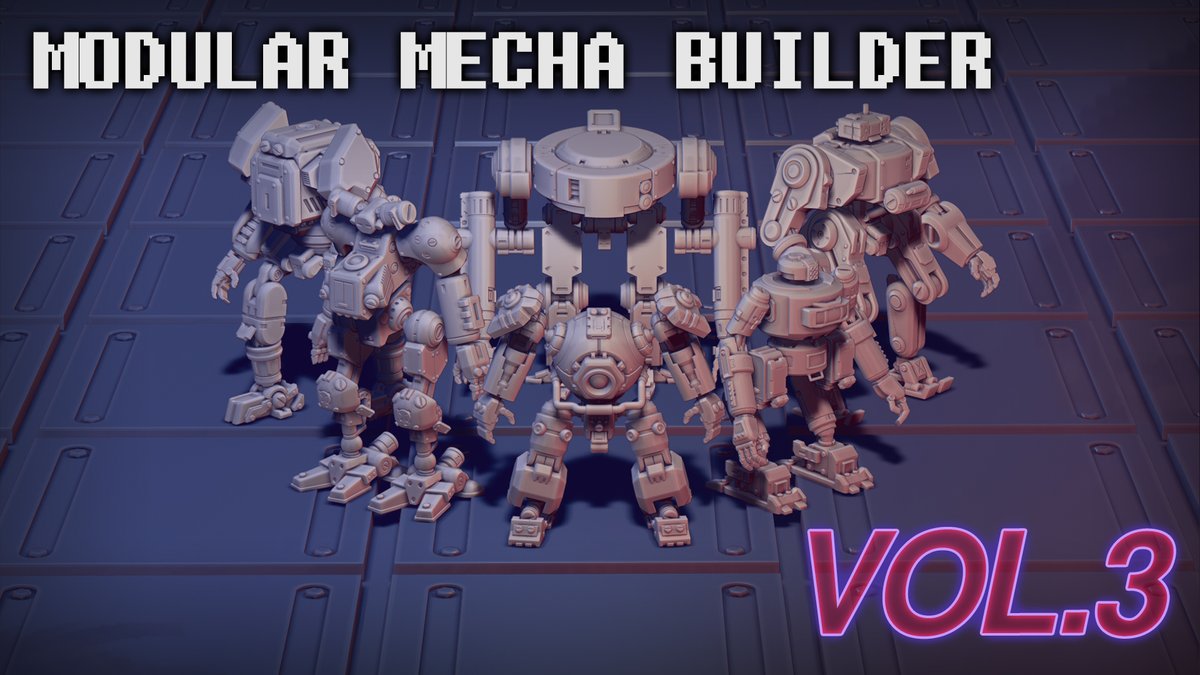 BL3D_models's tweet photo. Modular Mecha Builder Vol.3 is here!
More, mechs, more weapons, more options and more modularity. I hope you like it.
https://t.co/aHsxoZXyoJ
Thank you!!!
#3d #zbrush #3dmodel #3dprinting #scifi #MMB #robot #android #mecha #printed3d #3dminiature #miniature https://t.co/x1ylO8RNfM