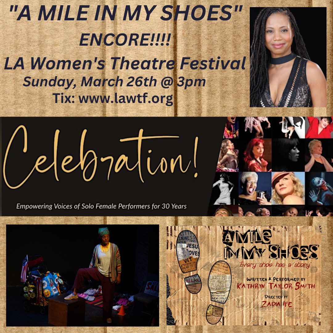 MileInMyShoes's tweet photo. ENCORE!! Thanks to everyone who came out to see my solo show A Mile In My Shoes this past Sunday. If you missed it, I will be doing a 30 minute excerpt of my show at the @LAWTF on Sunday, March 26th at 3:00pm. 

LAWTF Ticket Link: https://t.co/f4gdtmQDJW https://t.co/1KwCcZEfH6