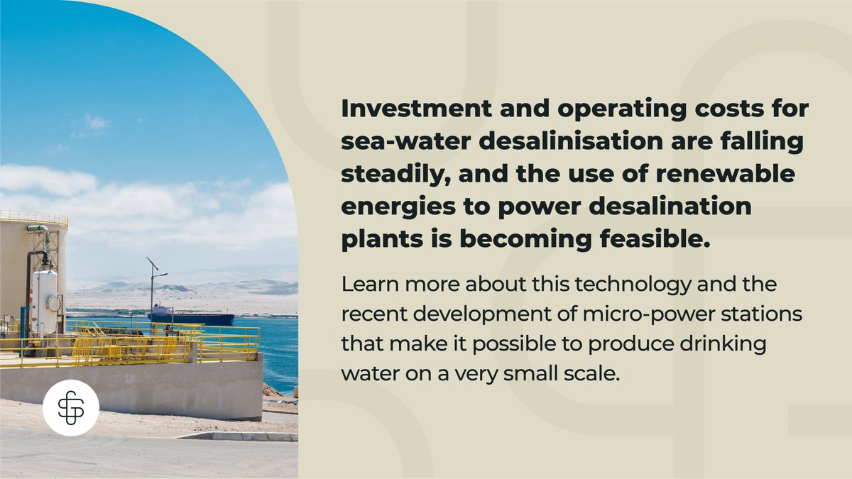 Large-scale seawater #desalination remains little developed on the African continent as this technology remains hardly profitable without a significant increase in the water rate charged to users.