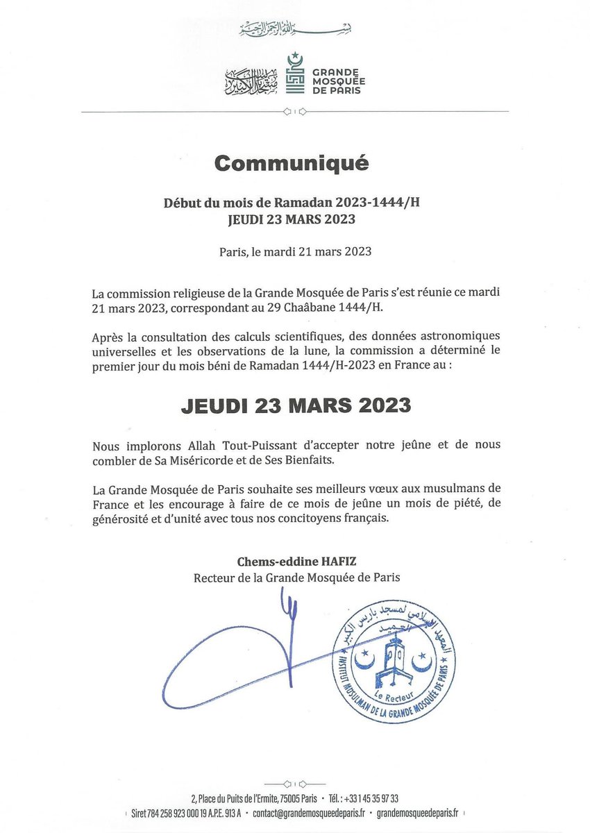 boukarilc's tweet photo. Le Ramadan en France débutera le jeudi 23 Mars In Shaa Allah ! 

Large diffusion pour que les autres soient informés. 

#Ramadan2023 https://t.co/QU70EUoAAX