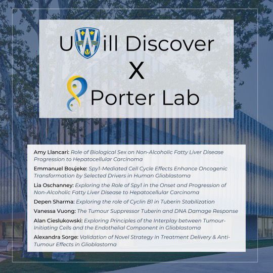 We are proud of our students presenting their work at the UWill Discover <a href="/uwilldiscover/">UWill Discover</a> conference this week - come listen to their talks and support these amazing young researchers 🙌