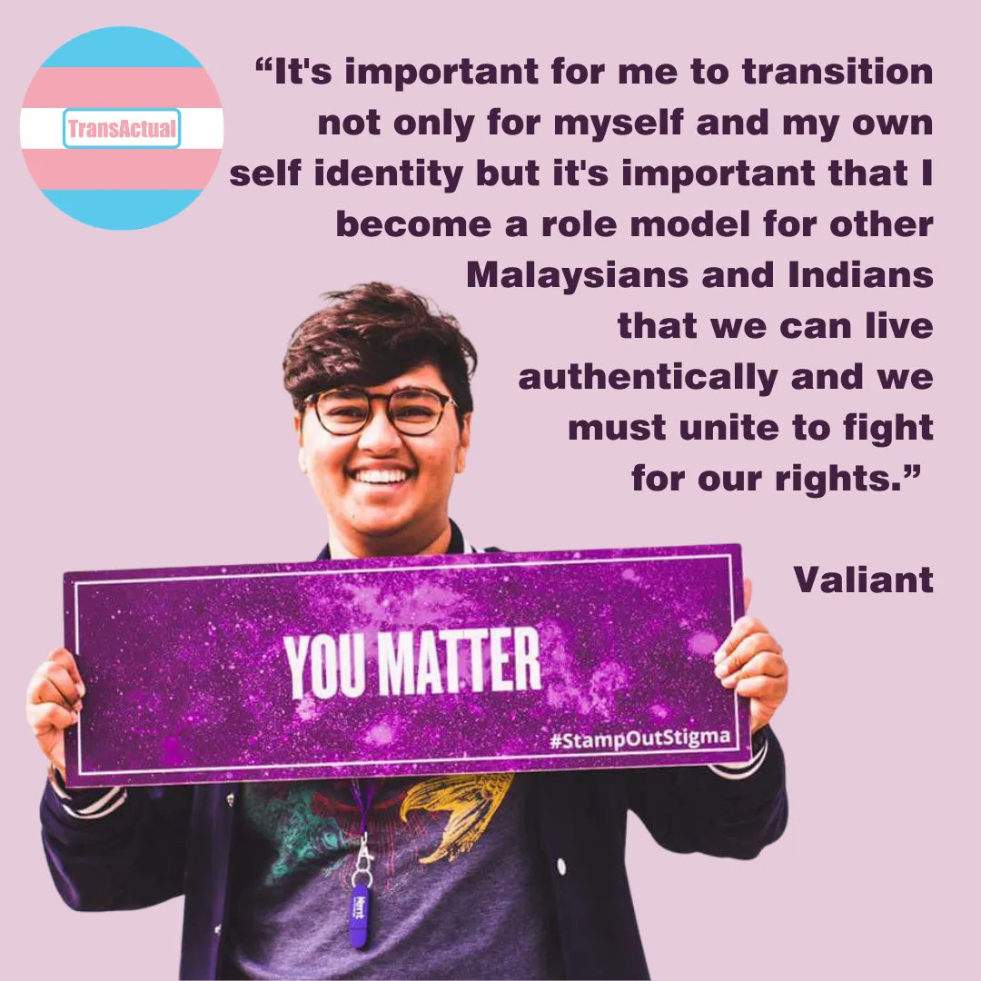 TransActualUK's tweet photo. “It's important that I become a role model for other Malaysians and Indians that we can live authentically and we must unite to fight for our rights.” Valiant
#Trans #Transgender #NonBinary #Positivity #TransBIPOC #TransRights #TransRightsAreHumanRights #LGBTQI #LGBTQ #LGBT https://t.co/eGvFgJnh2a