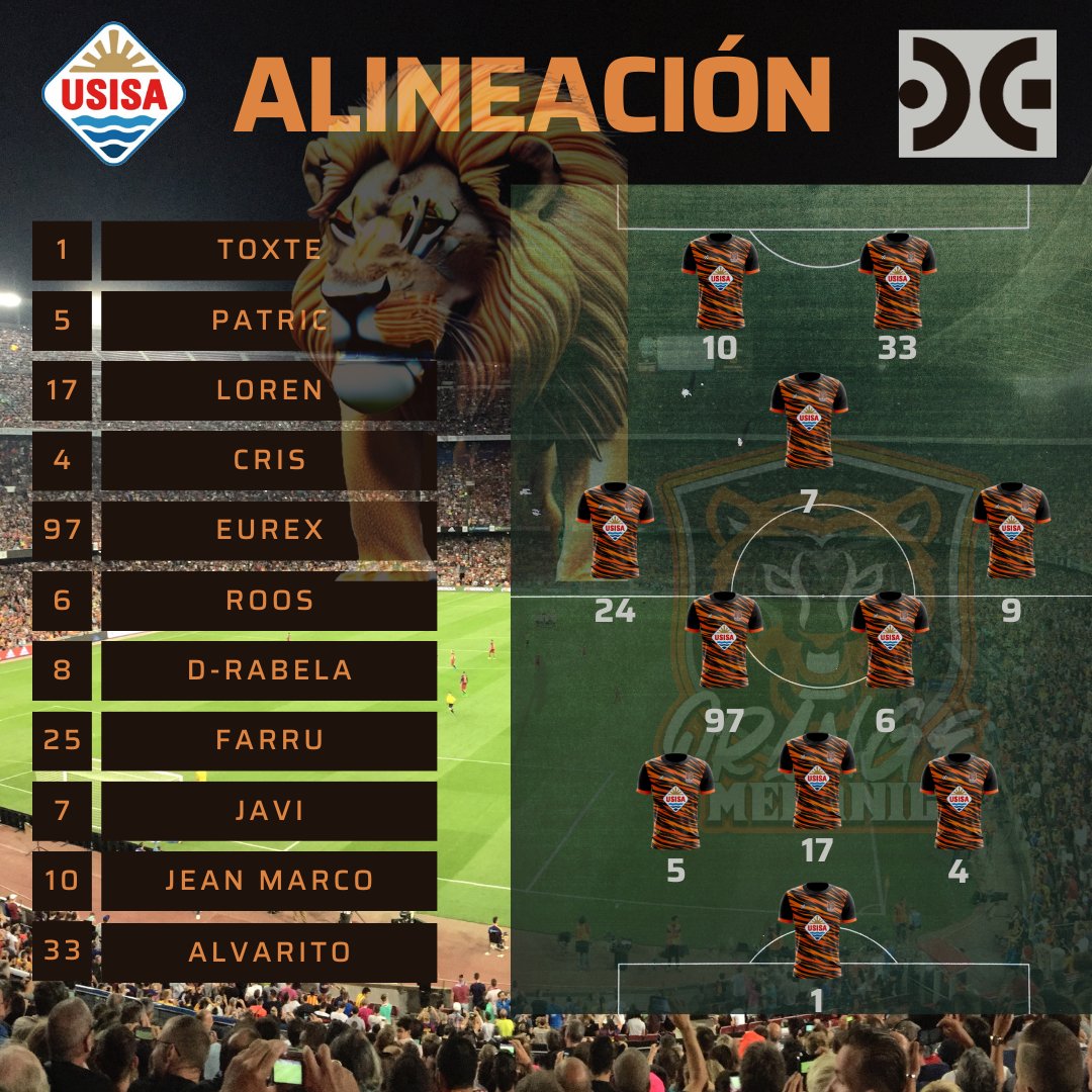 "Estos son nuestros 11 guerreros  para  la segunda jornada de la temporada."