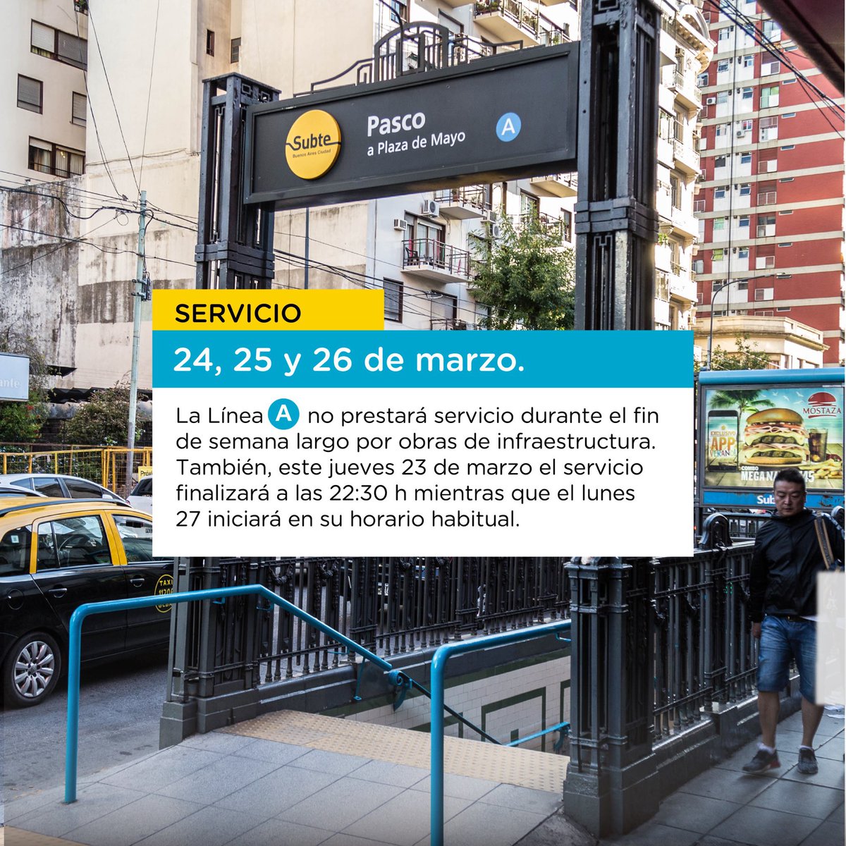 Cuando termine el mandato, HRL va a haber gobernado 2922 días. No licitó ni un solo metro nuevo de subte. Pero te suspende una línea que te acerca a Plaza de Mayo un 24 de marzo. Gestión