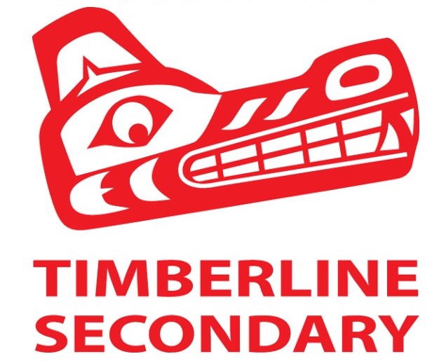 crsd72_Timber's tweet photo. Our very popular Indigenized Wolf logo was created by a former Timberline Grad, Effrey Webber, for the opening of the new school in 1997.  Today, Effrey works in the Homalco First Nation Band Office! https://t.co/8rNhOwQDNp