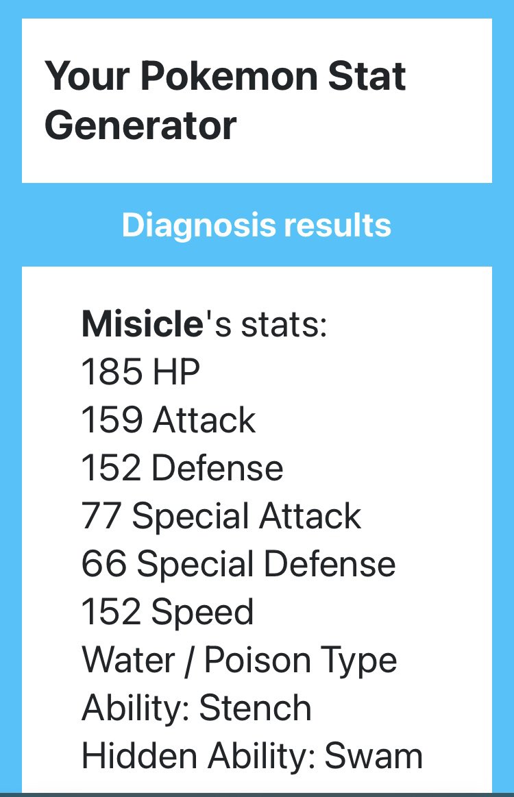 Decided to try the generator myself and I always knew I was a legendary Pokémon at heart :)