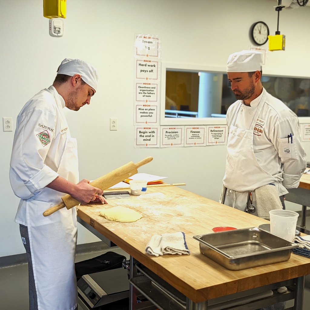 Chef Kent's class of Culinary Arts students have moved across the building for a few weeks to learn about Baking & Pastry!

#intheNOCHI #baking #pastry #culinaryeducation