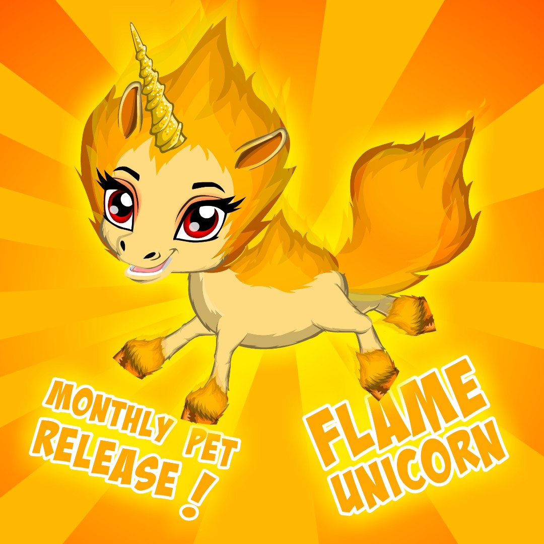 MSP_world's tweet image. 🔥Meet the Flaming Unicorn 🔥
It's time for another monthly pet release on #MovieStarPlanet, and we hope you love this fiery friend as much as we do 🧡
Adopt it today and add some fire to your month!