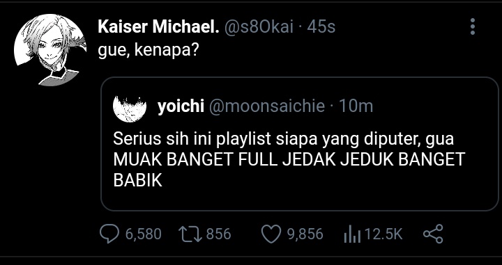 aikuteknik's tweet photo. #bluelock au (#kaisagi #kiis short au?)

Satu hari tanpa jdaqs jduqs bagaikan taman tanpa bunga bagi Kaiser, WELL BARUDAKS WELL! https://t.co/C91d5GY2fF