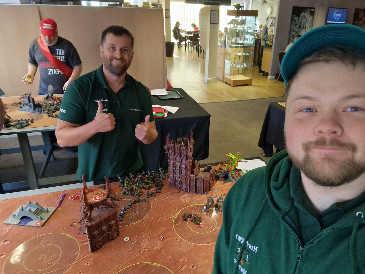 66minitures's tweet photo. Had a great weekend at #Agom23 finished 3-2 with 5 great games and wild night and one hell of a hangover. Thanks to my opponent's and to @WORGORE and @zsssmart for putting on a great event #nww. Also squeezed in a trip to Warhammer World https://t.co/ltTtYyfy86
