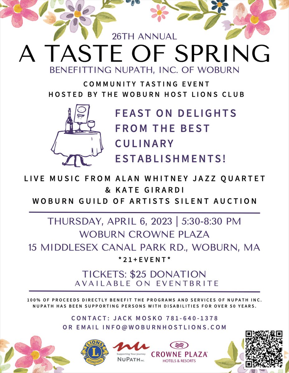 William Callahan (@w_callahan) on Twitter photo In addition to celebrating #NationalBurritoDay, join the <a href="/WoburnHostLions/">Woburn Host Lions Cub, Inc.</a> at our 26th Annual Taste of Spring. All donations go to <a href="/NuPathInc/">NuPath Inc.</a>. In addition to celebrating #NationalBurritoDay, join the <a href="/WoburnHostLions/">Woburn Host Lions Cub, Inc.</a> at our 26th Annual Taste of Spring. All donations go to <a href="/NuPathInc/">NuPath Inc.</a>.
