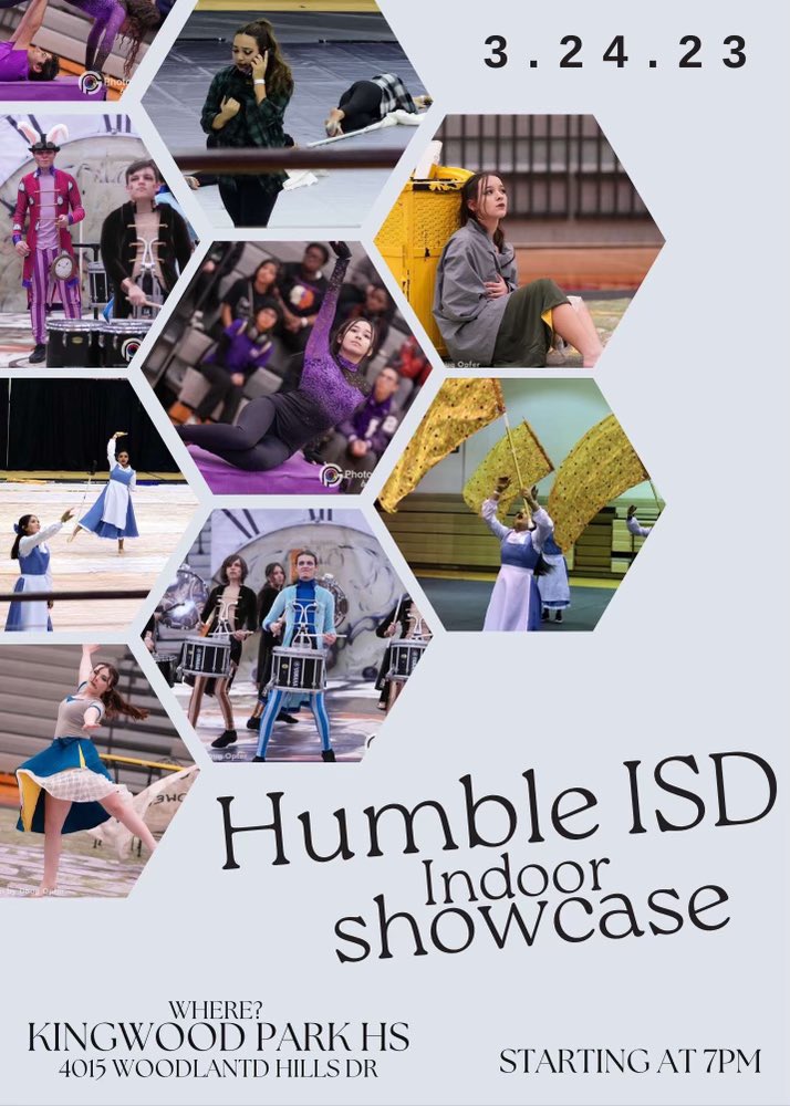 Come out and support HHS Color guard  at  HISD Showcase Friday 7pm at KPark . See four Color guard performances! Free