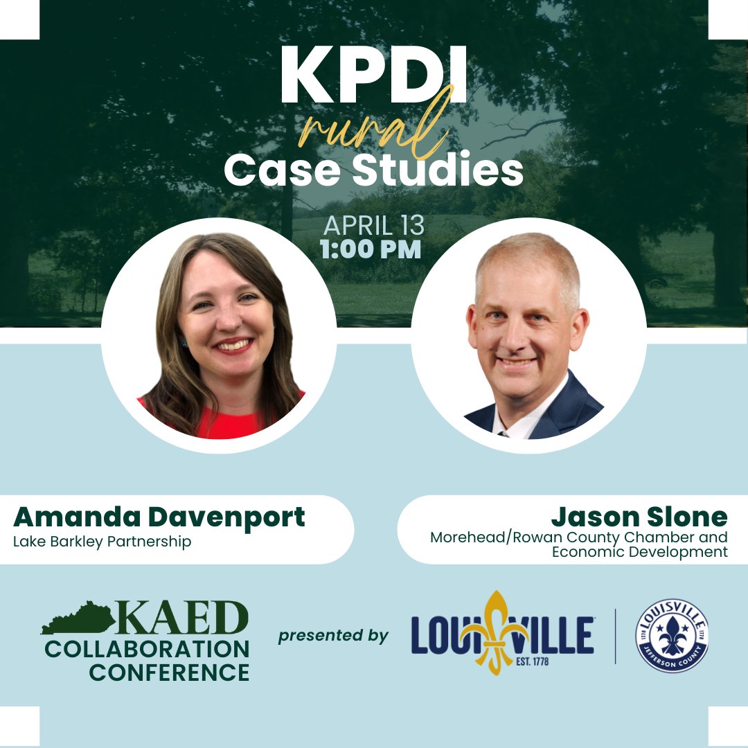 Featured at the Collaboration Conference: KPDI Rural Case Studies with Amanda Davenport and Jason Slone. 

To Register: cca.kaedonline.org/EvtListing.asp…