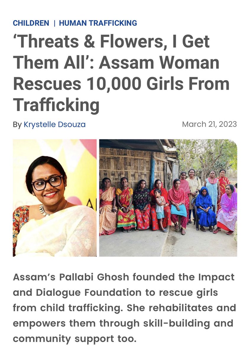 The <a href="/thebetterindia/">The Better India</a> covered the work I do on a daily basis in #modernslavery and #antitrafficking by focusing on #prevention and #rehabilitation by providing alternative livelihood along with rescue operations which is crucial to the movement of preventing trafficking