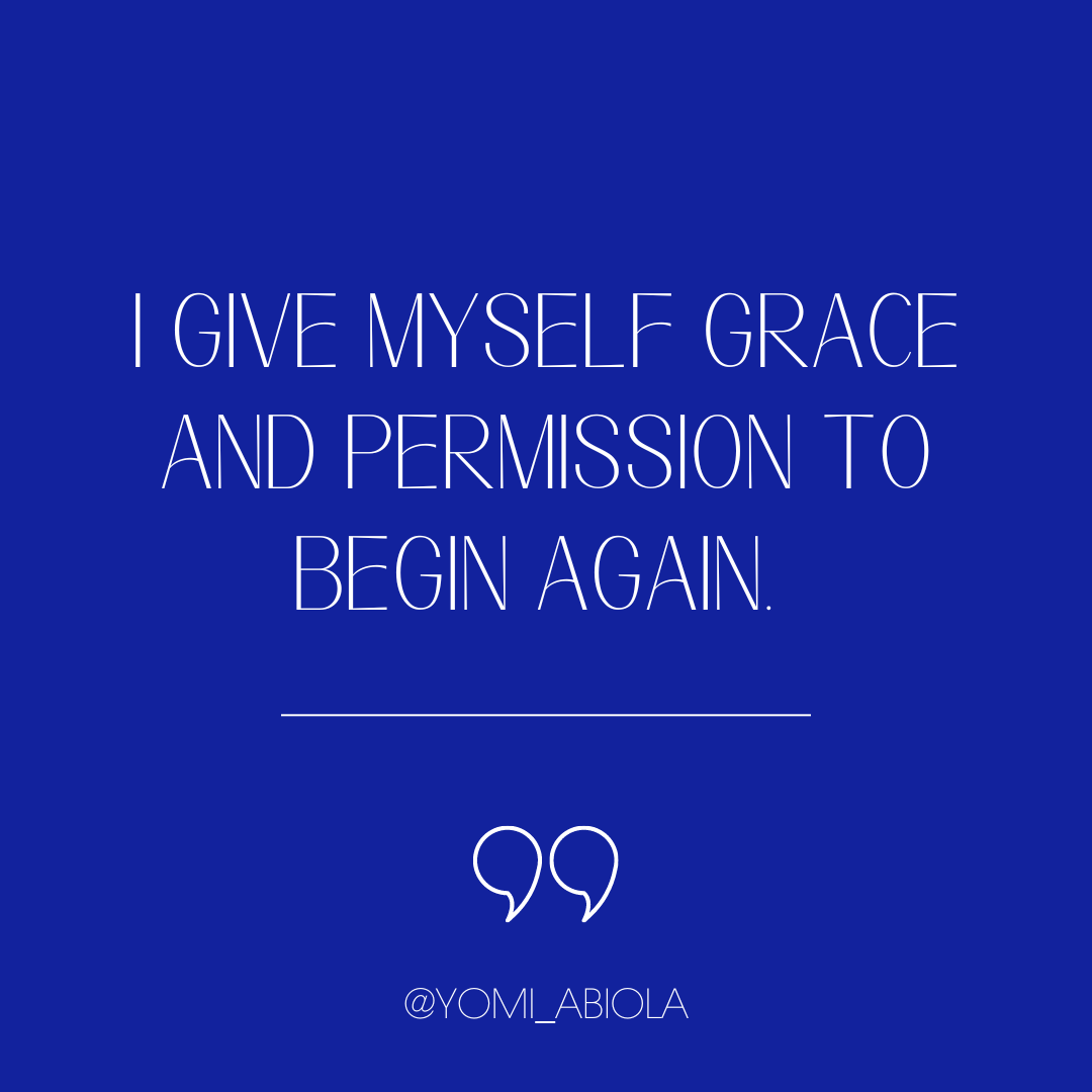 Grace: smoothness and elegance of movement. Grace and permission are beautiful gifts we can give ourselves. I am called in this season to give myself grace and permission. Permission to be a beginner and to be alright with that.