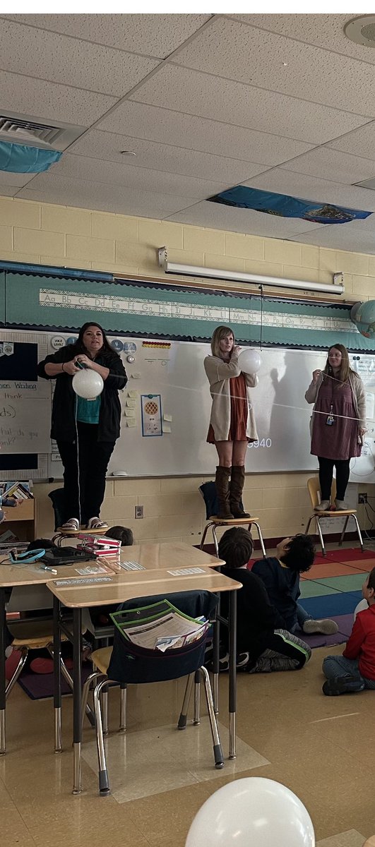 STEM club began the week with  balloon rocket races to see whose balloon could go further! Students explored forces and friction to re-evaluate and make adjustments. #miniengineers #STEMeducation #STEM <a href="/RAMPSwcpsmd/">RAMPS</a>
