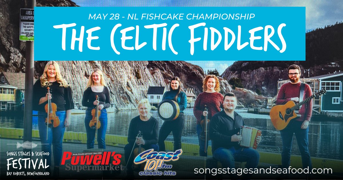 📣 ENTERTAINMENT ANNOUNCEMENT! 📣
🎶 The Celtic Fiddlers are HEADLINING "NL Fishcake Championship presented by <a href="/PowellsNL/">PowellsNL</a>" on May 28 - grab your tickets here: eventbrite.ca/e/nl-fishcake-…

#SongsStagesSeafood <a href="/coast1011/">Coast 101.1</a>