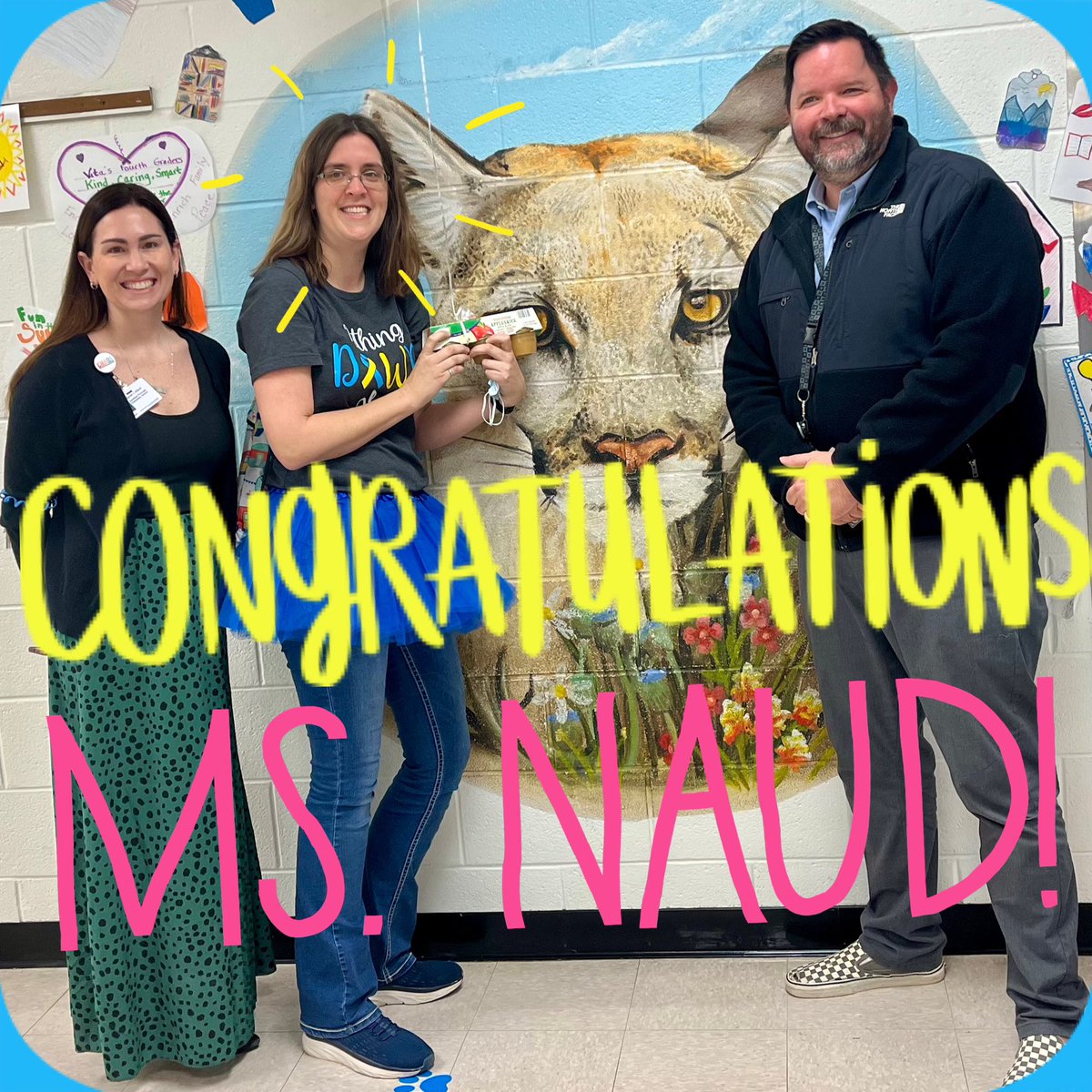 Today, we celebrated Laura Naud as the Teacher Assistant of the Year! We are so fortunate to have her on the team, as well as all our hardworking and brilliant TAs. Congratulations, Laura! Way to go! <a href="/KingstonVBCPS/">Grant Baker</a>  <a href="/Sarah_AllardVB/">Sarah Allard</a>