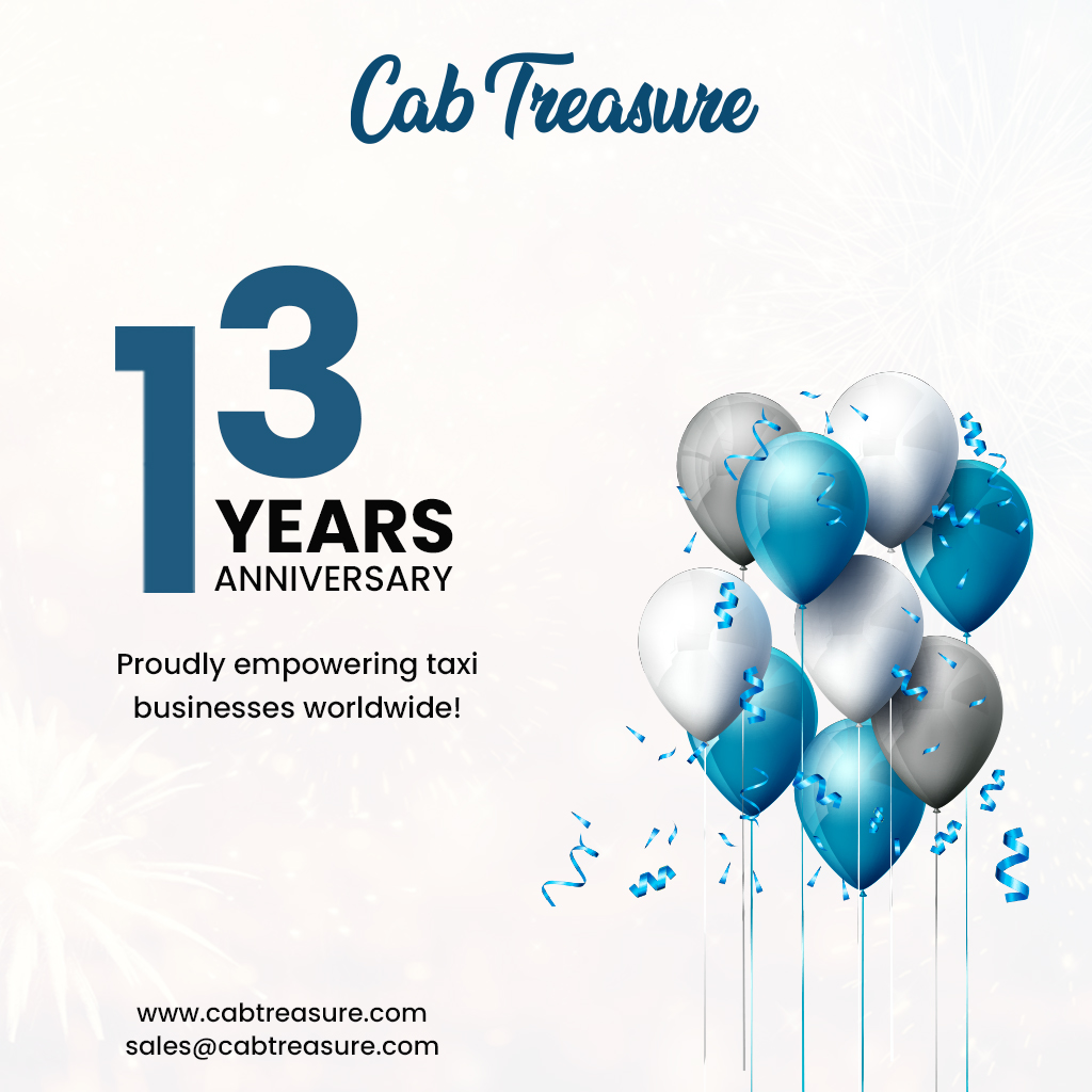 CabTreasure_'s tweet image. Celebrating 13 years of revolutionizing the taxi industry with our state-of-the-art dispatch software! Thank you for being a part of our success story and for trusting us with your business. Let&apos;s keep growing together!
#CabTreasure #13YearsStrong #DispatchSoftware