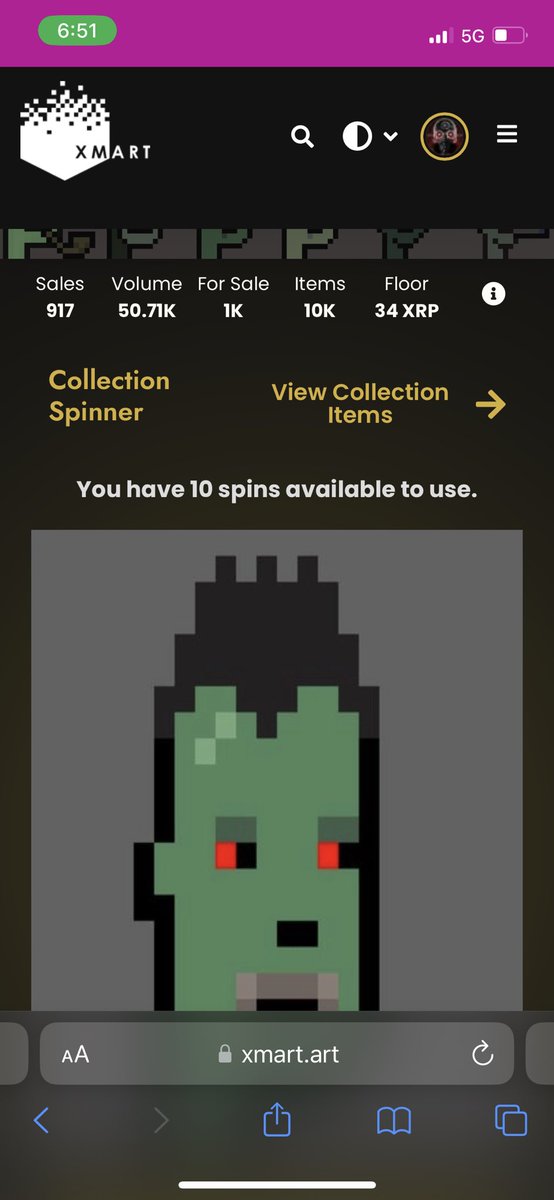 psychedelicoin's tweet photo. Got another 10 free spins. Thank you! And look at that volume and stats and floor from literally free nfts! ๐ฅ๐ฅ๐ฅ@xrplzombie @XRPLMarketPlace #zpunks #zombiepunks #nft https://t.co/y8MvtSdwG2