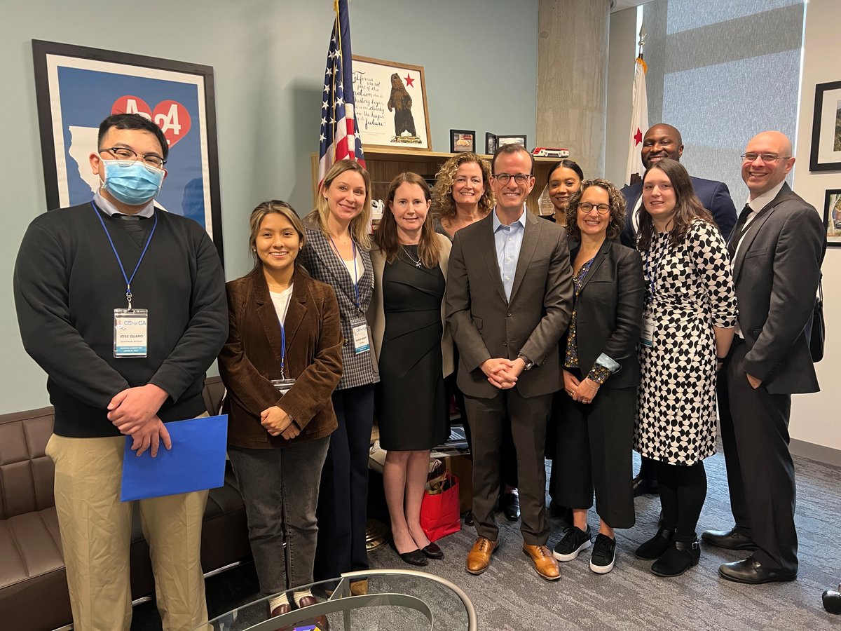 AsmMarcBerman's tweet photo. Thank you to the fantastic @csforca coalition for organizing a briefing today on my bill #AB1054 and the importance of offering computer science classes to all high school students. Together we can make progress on closing the computer science access and equity divide! https://t.co/xSQHVyYdoY