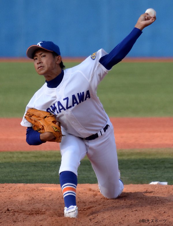koma_baseball's tweet photo. 🇯🇵【WBC日本代表】

弊学硬式野球部OBで #横浜DeNAベイスターズ の #今永昇太 投手（16年卒 #北筑 高）が、まもなくWBC決勝戦、対アメリカ戦のマウンドに登場‼️

※写真は大学3年次のものです。

#WBC #baystars #ベイスターズ #コマスポ #駒大 #駒大野球部 #侍ジャパン https://t.co/dS9HldSBVi