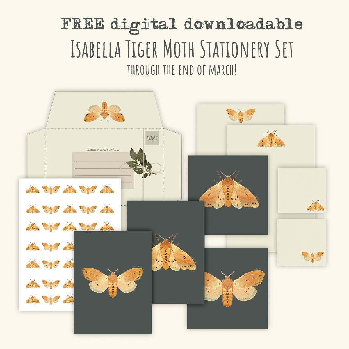 Lavender_Stew's tweet photo. 🌿Happy spring!!🌱To celebrate, I'm sharing a special treat with you all! For the rest of March until 1AM April 1st, you'll be able to download your own Isabella Tiger Moth stationery set for FREE!
https://t.co/8LaZ6aBq7Y
Tag a friend/fellow stationery lover! https://t.co/jdRaevhMHY