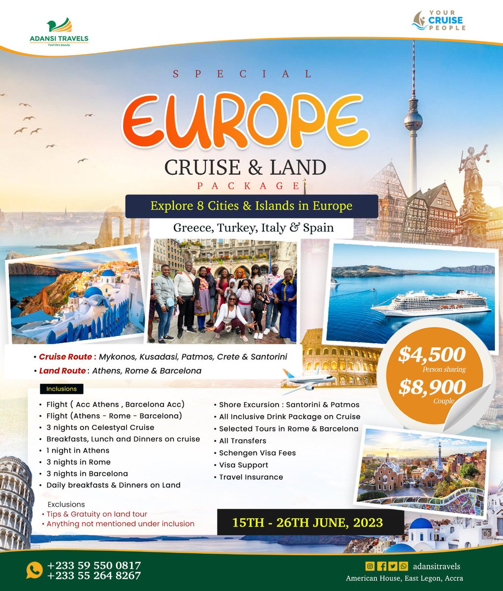 Guess where we are flying🛫off to tonight?
Our first group for “Taste of Europe” this year just took off from Kotoka Int. #Airport.

Do you know their first destination?

Watch out for more updates &amp; be sure to hop on our next selling #Europe trip this June.

Call📞0595500817 now