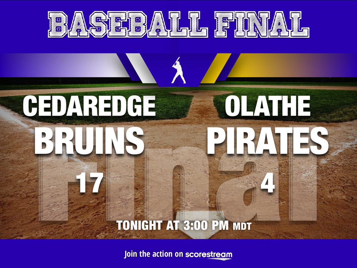CedaredgeBruins's tweet image. BBB: The Cedaredge Bruins defeat the Olathe High Pirates 17 to 4
scorestream.com/game/olathe-vs…
#ScoreStream